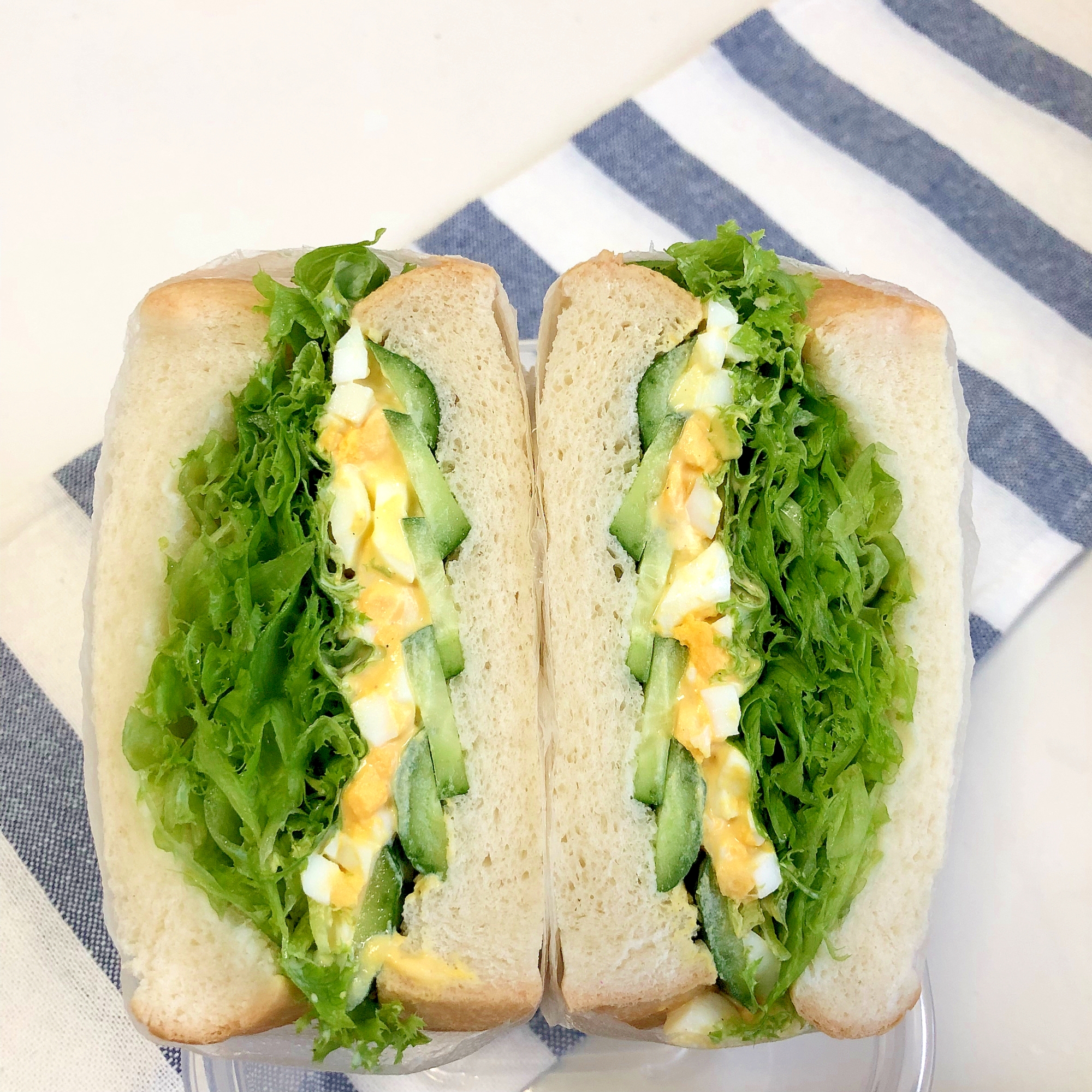 朝食 ランチ お弁当に たまごサラダサンドイッチ♪