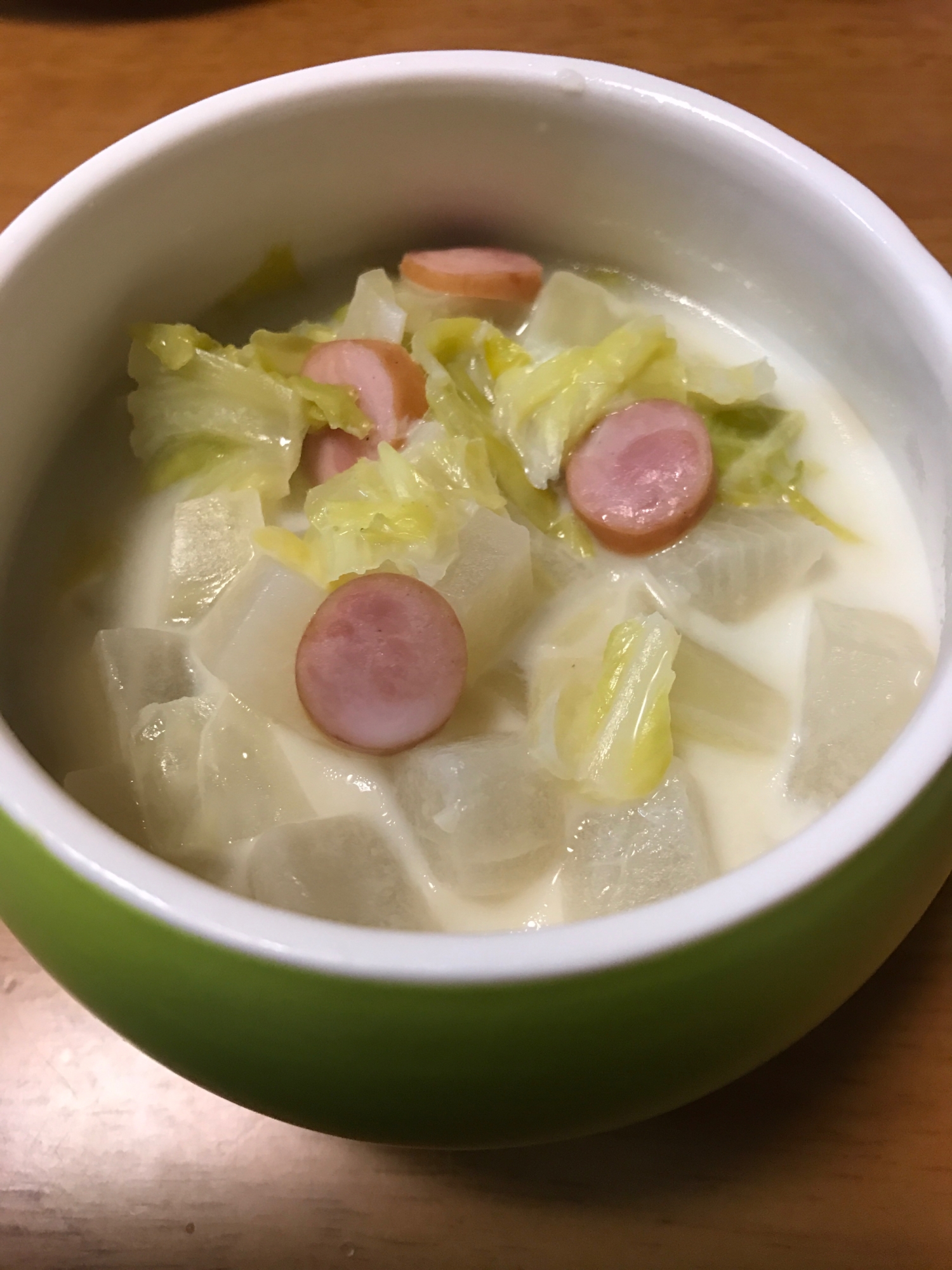大根と白菜のミルクスープ