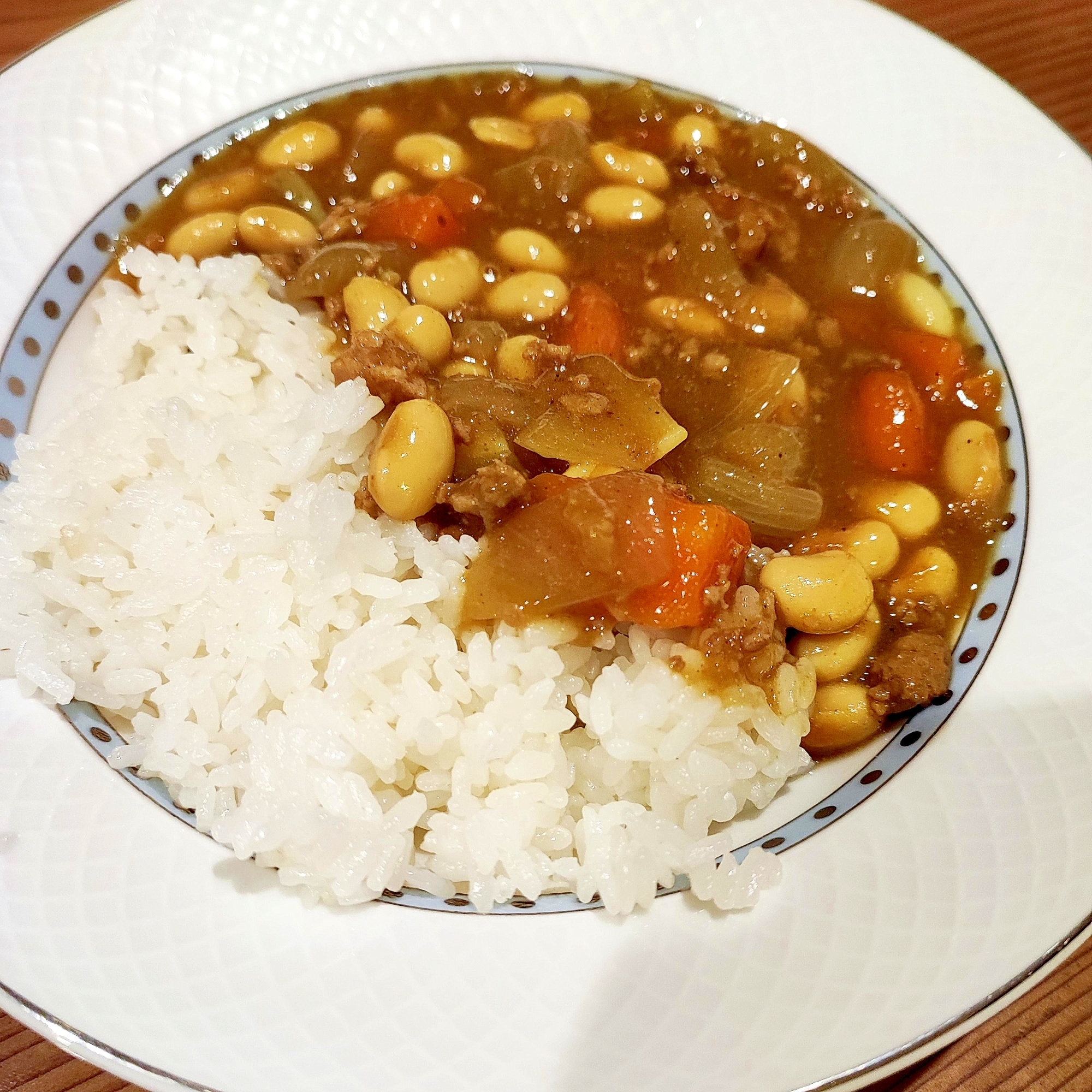 ひき肉と大豆のカレー