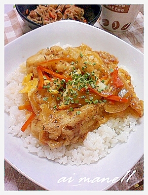 激安丼！ちくわとブナピーの天たまとじ丼