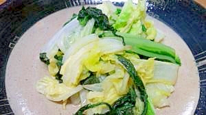 白菜と大葉のガラ炒め
