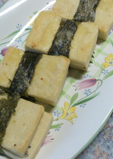 高野豆腐の大葉チーズはさみ焼き