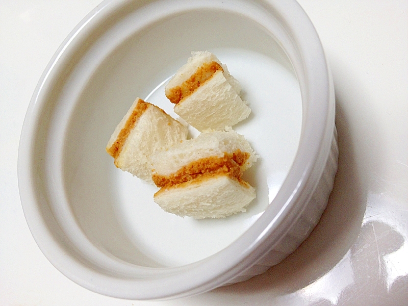 きな粉ミルクのサンドイッチ 離乳食 レシピ 作り方 By とっこ 楽天レシピ