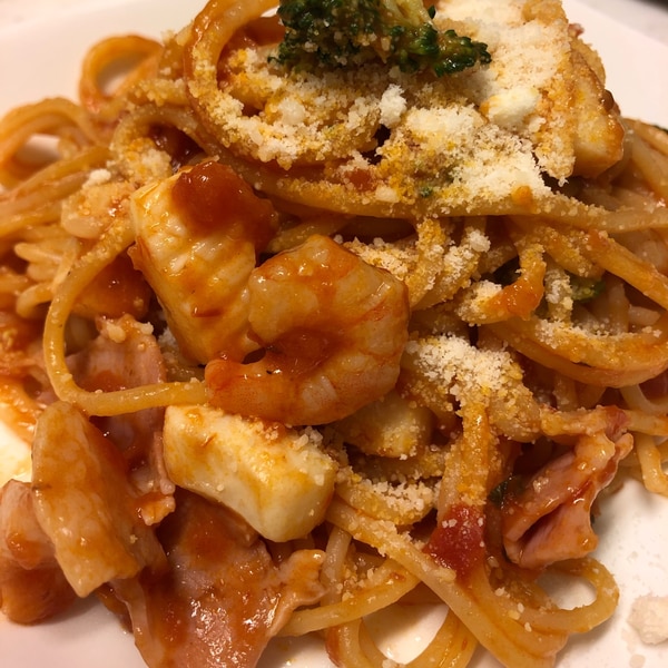 カルディのトマトソースでスパゲティ レシピ 作り方 By まるまるしかく 楽天レシピ カルディのトマトソースでスパゲティ レシピ 作り方 By まるまるしかく 楽天レシピ