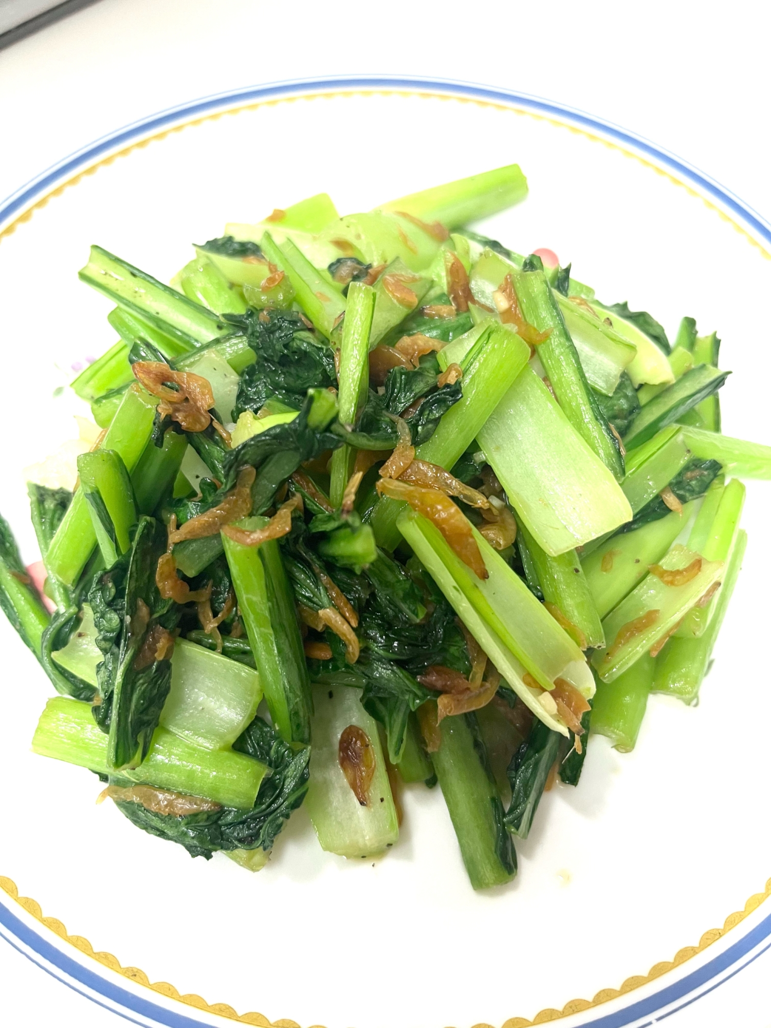 小松菜と桜えびの炒め物