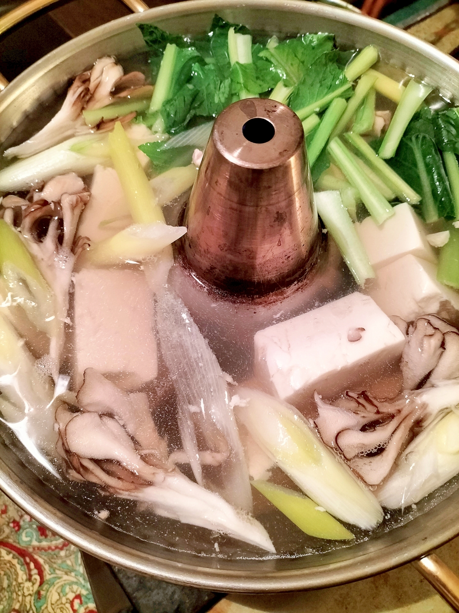 小松菜と豚肉のしゃぶしゃぶ♪