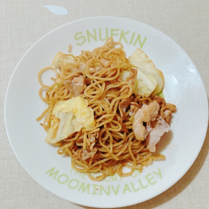 まな板なし５分！？肉多めのコツで❤市販の焼きそば♪