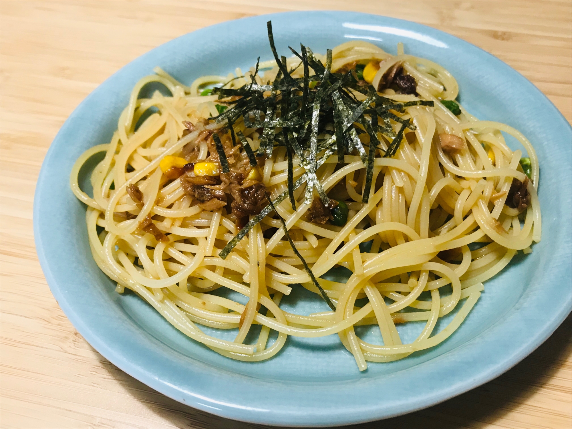 ささっと手軽に ツナとコーンの焼肉のたれパスタ レシピ 作り方 By ちょこくろ 楽天レシピ