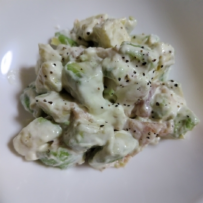 簡単！＋ヨーグルト❤アボカド＆生ハムのサラダ♪