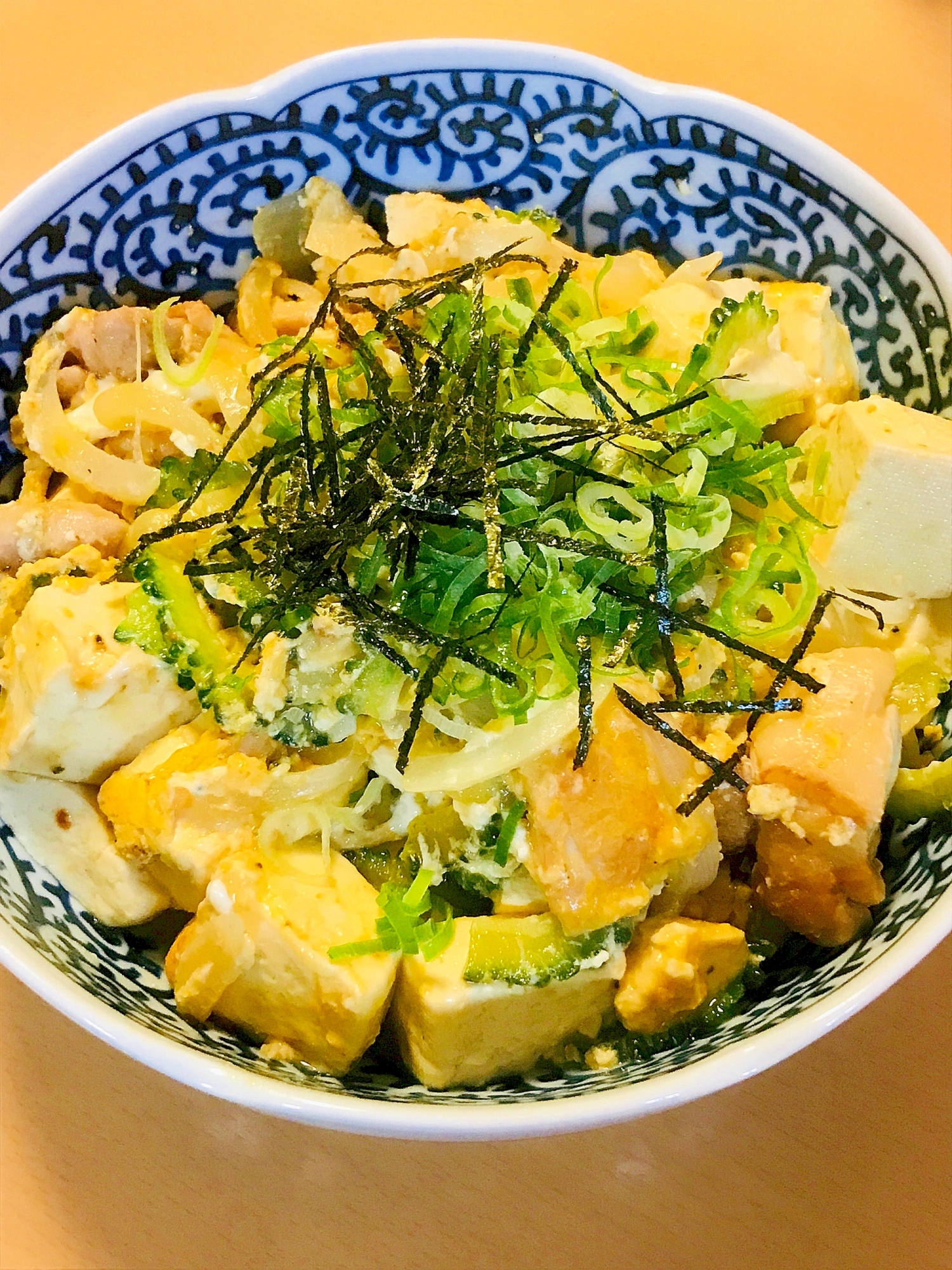 ゴーヤーチャンプル風●豆腐とお肉の野菜炒め