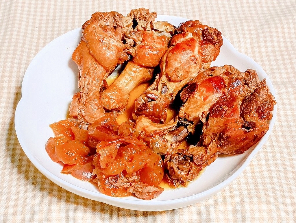 圧力鍋で手羽元のりんご煮