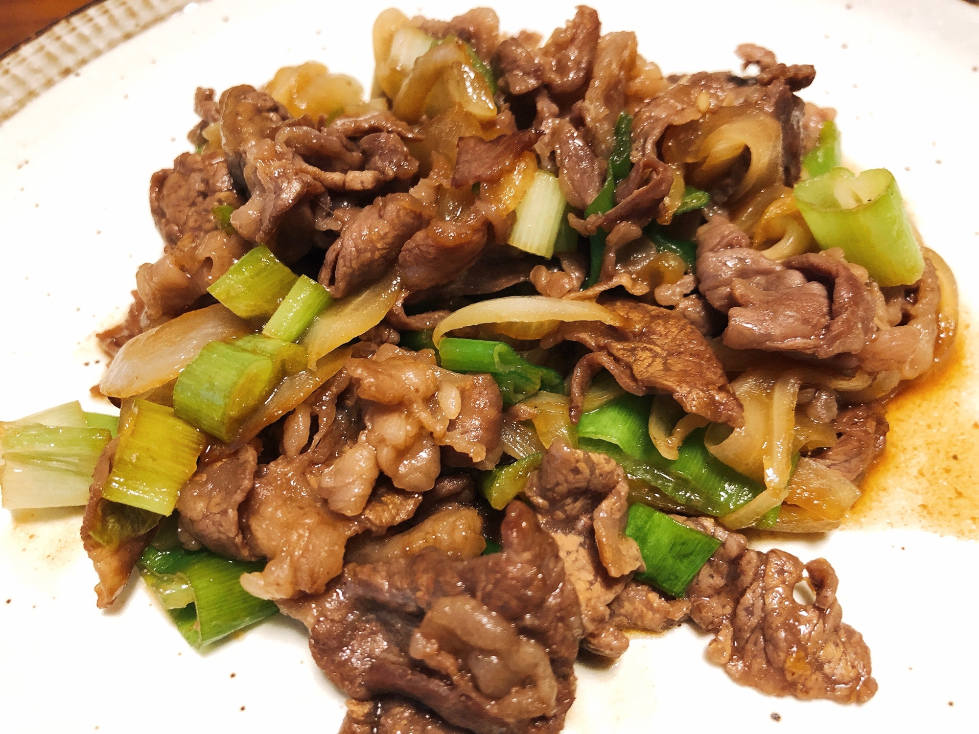 牛肉と残り野菜の焼き肉のタレ炒め