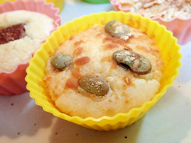 炒り青大豆ときな粉と蜂蜜のカップケーキ