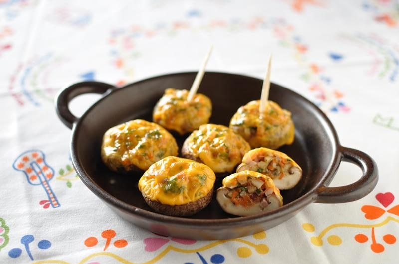 ズッキーニとひよこ豆とキノコの詰め物のレシピ