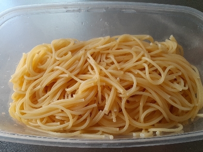 レンジでOK♪水からゆでる6分パスタ