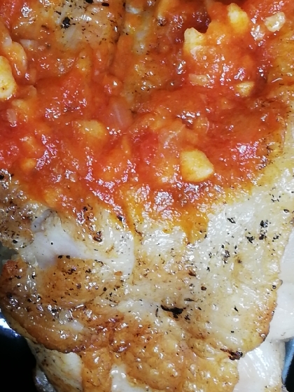 チーズ＆トマトソースでポークソテーイタリアン