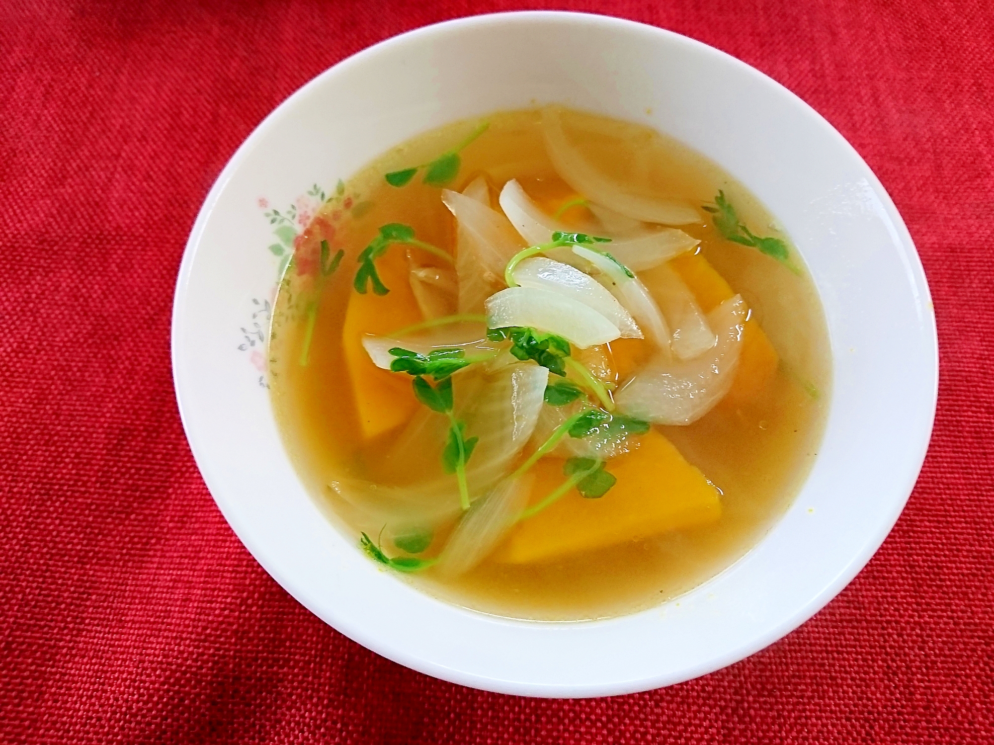 南瓜と玉葱のスープ