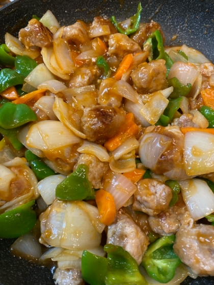 お弁当に★豚こま肉で作る簡単酢豚