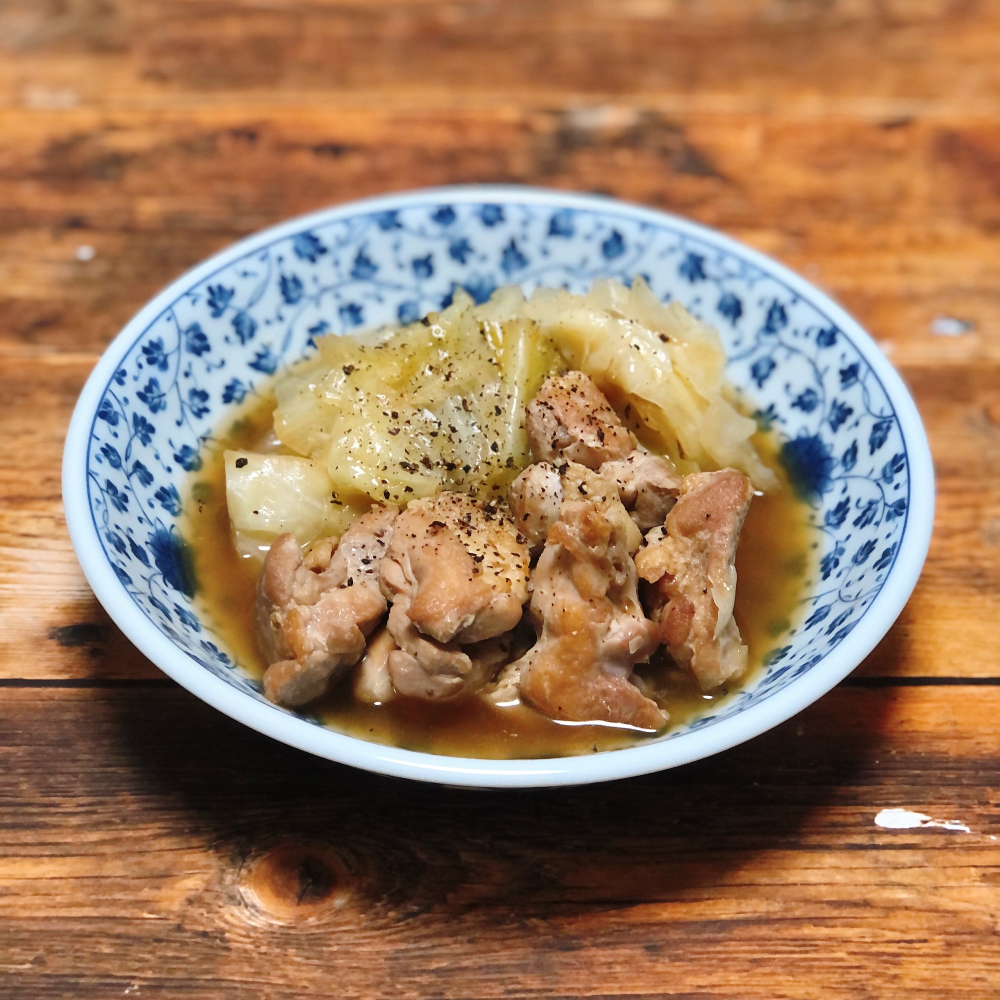 鶏肉とキャベツの煮浸し