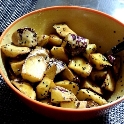 揚げた大学芋 お惣菜屋さんのような水飴を使ったタレ レシピ 作り方 By ラズベリっち 楽天レシピ