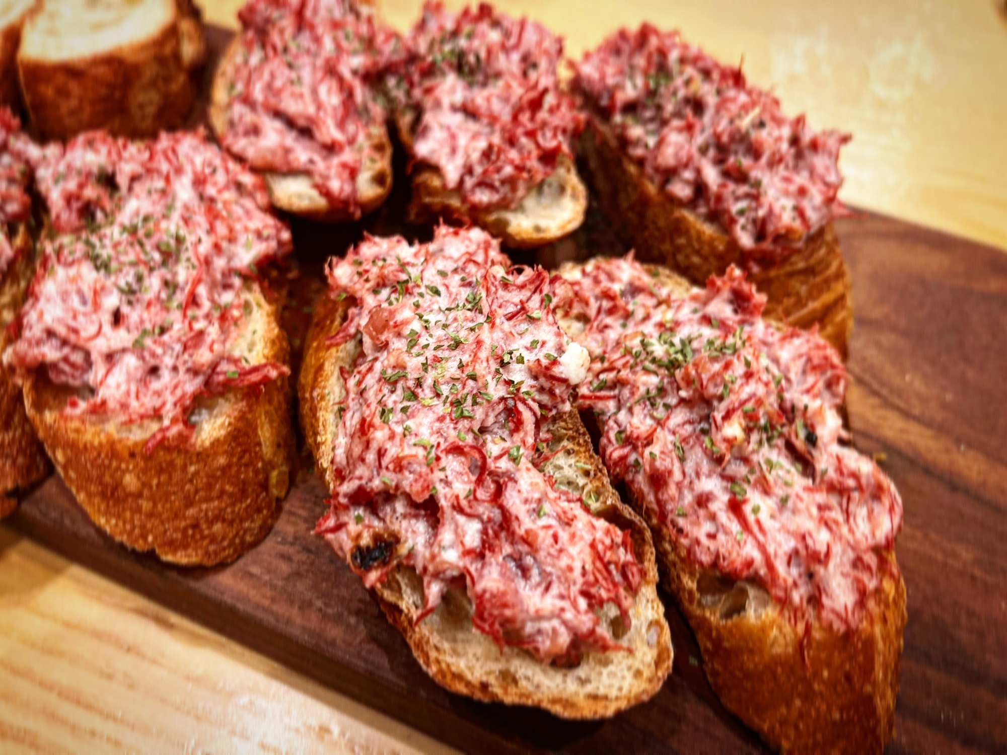 ワインのおつまみ コンビーフとリコッタチーズパテ