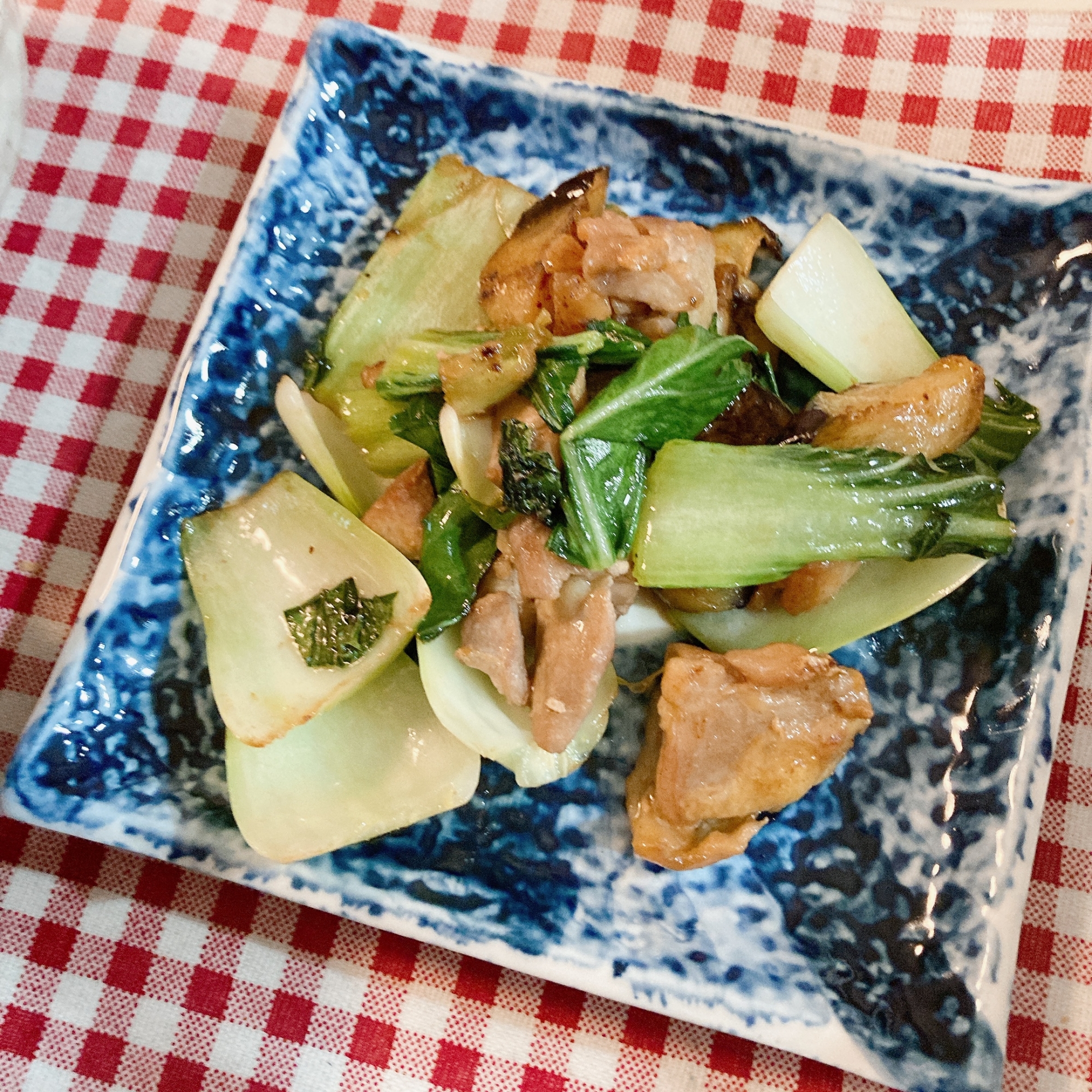 鶏モモと青梗菜の中華炒め