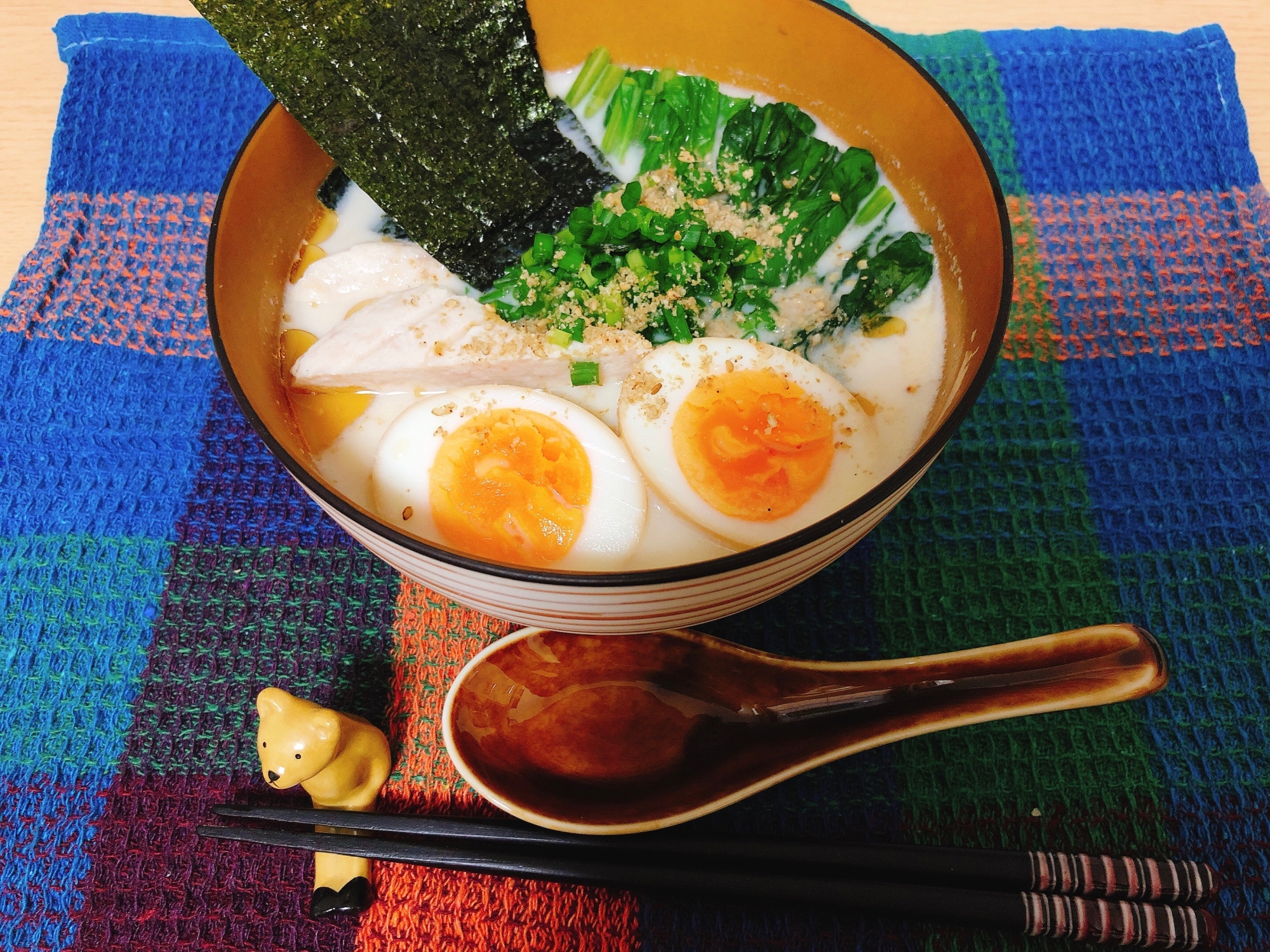 からだに優しい♪豆乳味噌ラーメン(潰瘍性大腸炎◎)