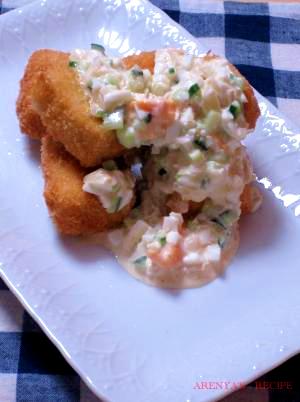 2種類の高野豆腐フライにタルタルソース レシピ 作り方 By あーにゃ8129 楽天レシピ 2種類の高野豆腐フライにタルタルソース レシピ 作り方 By あーにゃ8129 楽天レシピ