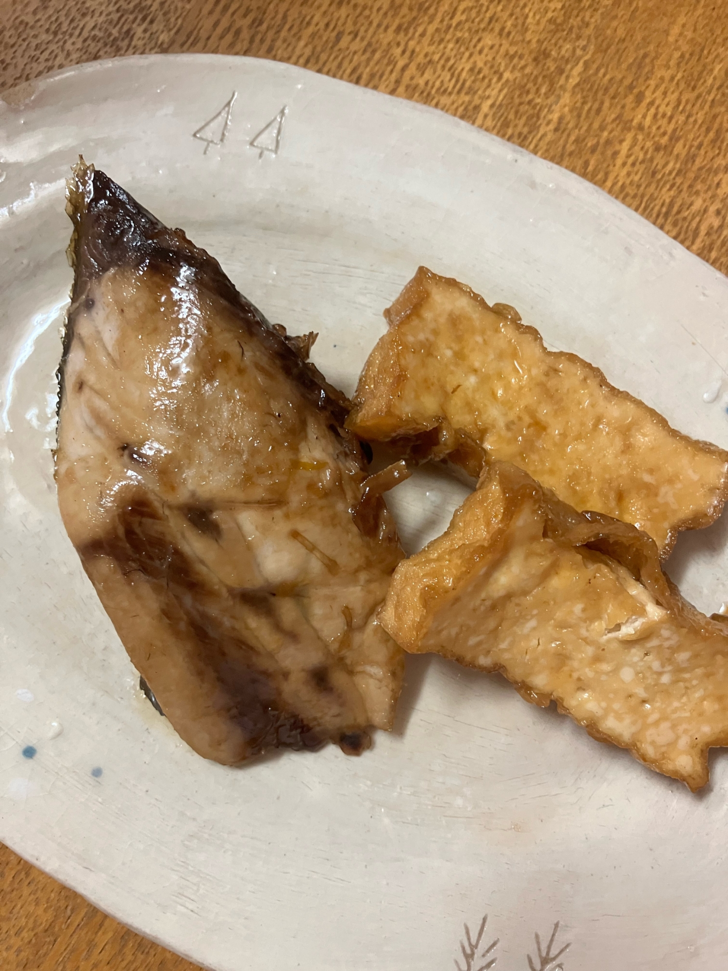 ブリと厚揚げの甘煮