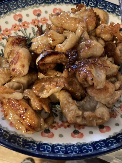 カリッとジューシー♫鶏皮の甘辛焼き