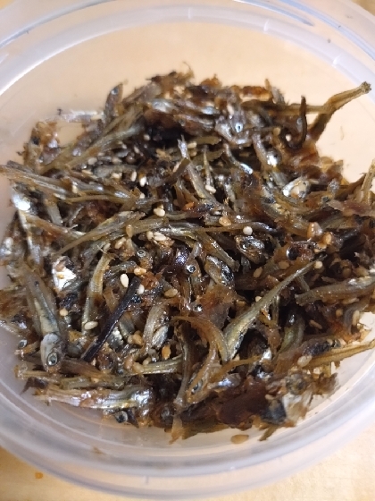 かえりちりめんで作ってみました。
簡単で美味しくできました！