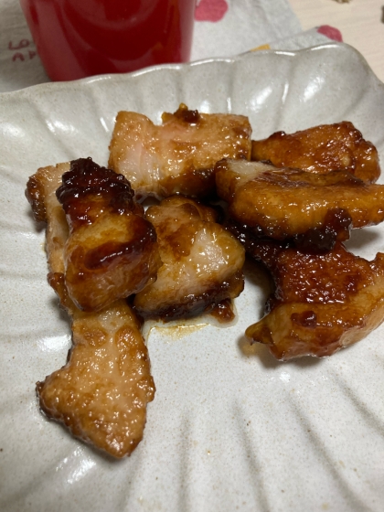 豚ロースの黒酢炒め