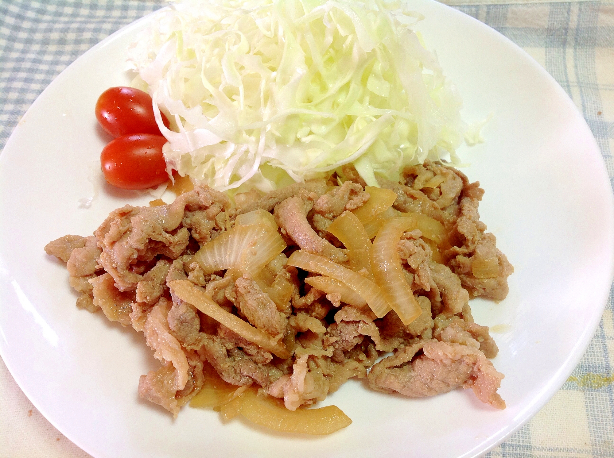 豚コマ肉で♪簡単生姜焼き♪