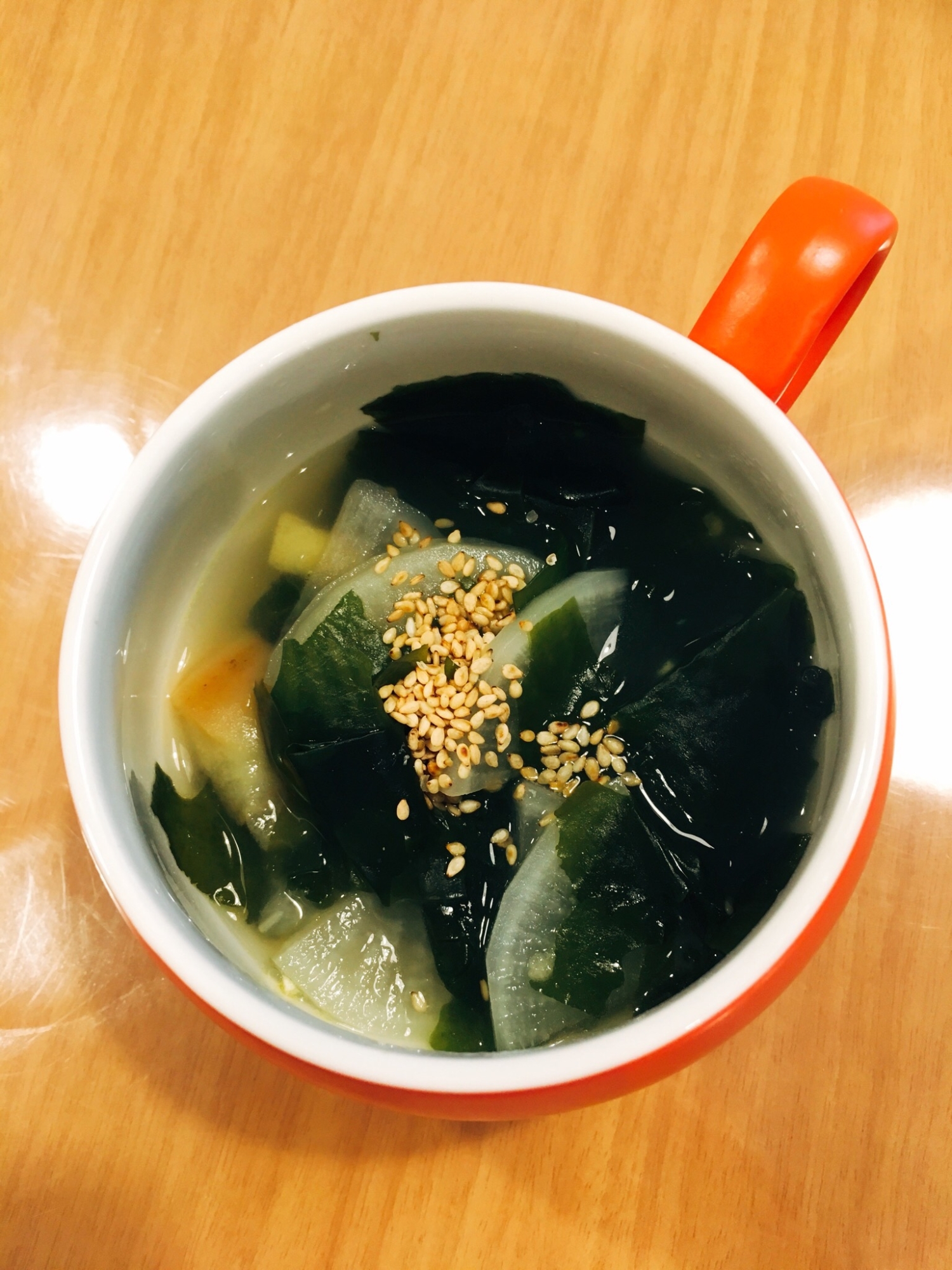 ワカメと大根の中華スープ