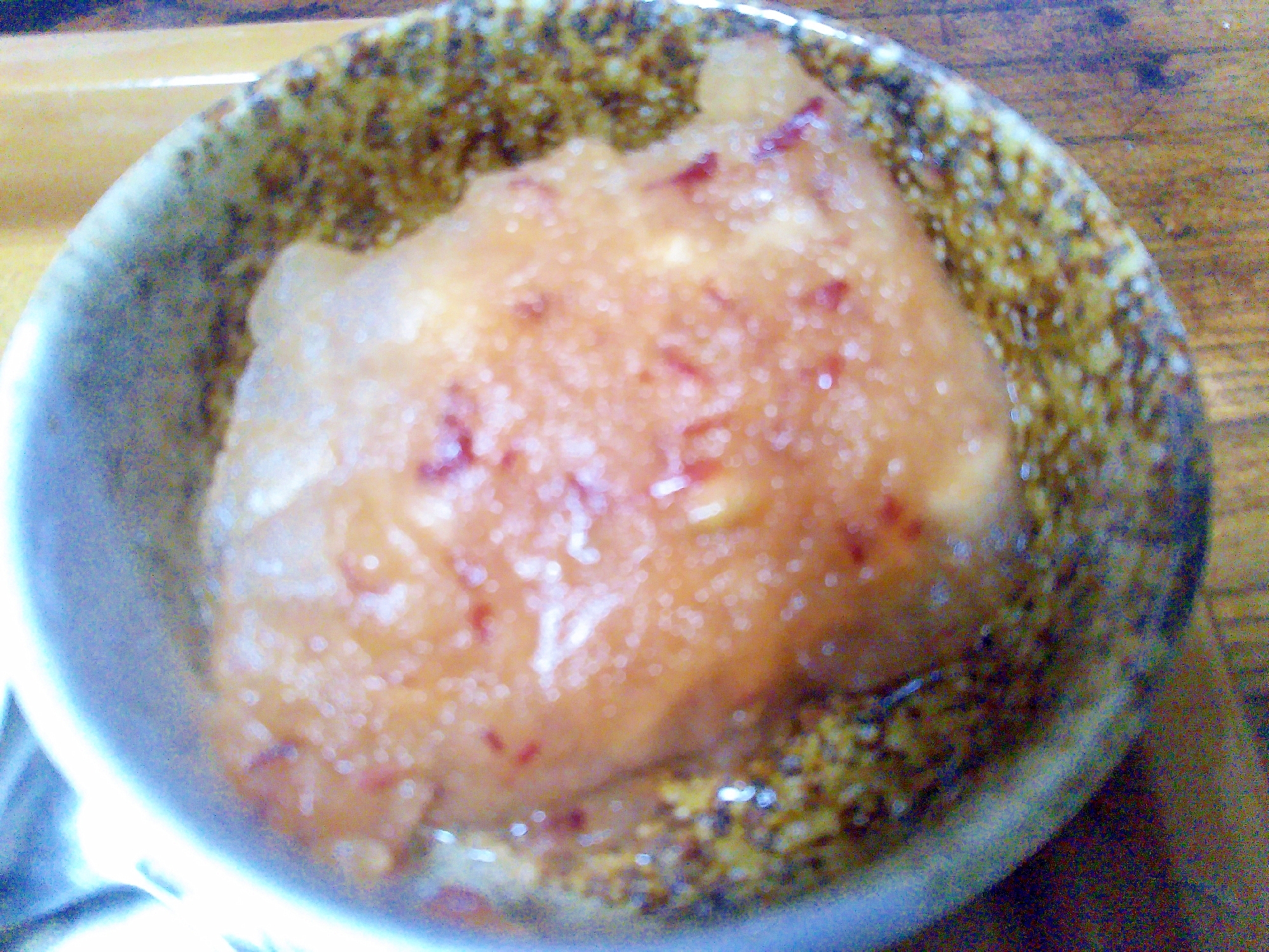 すりおろしリンゴのレモンサイダーシャーベ