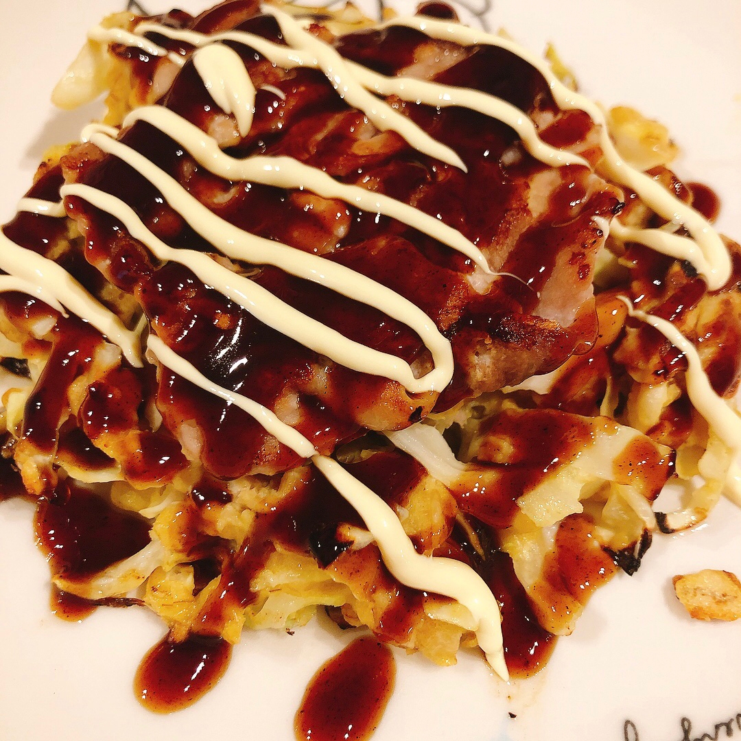 超ヘルシー!お豆腐とオートミールのお好み焼き