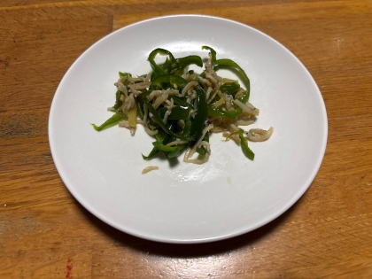 簡単(^^)しらす干しピーマン♪～給食の思い出～♪
