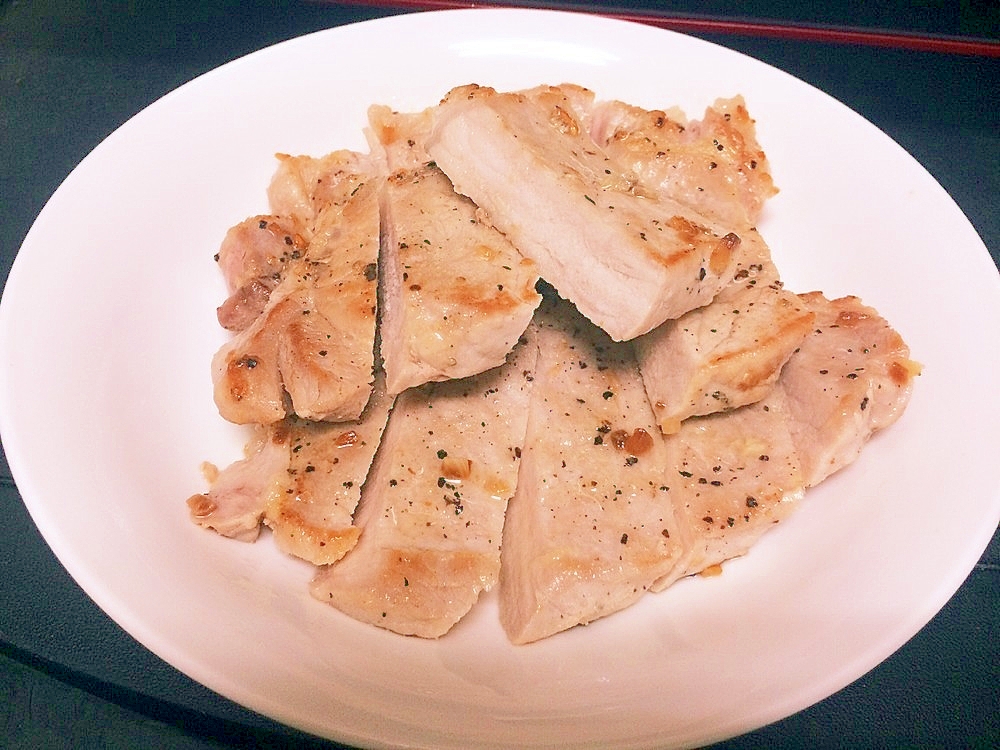 珍味！男飯！レモン風味のやわらか豚ステーキ☆