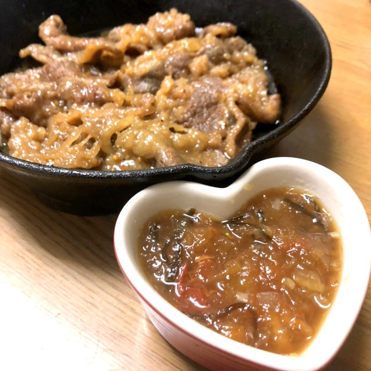 リコピン♪牛カルビ焼肉& シャリアピンソース