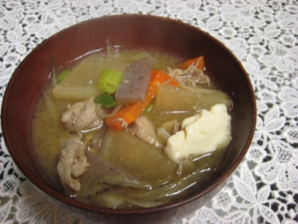 油を使わない　”豚汁”