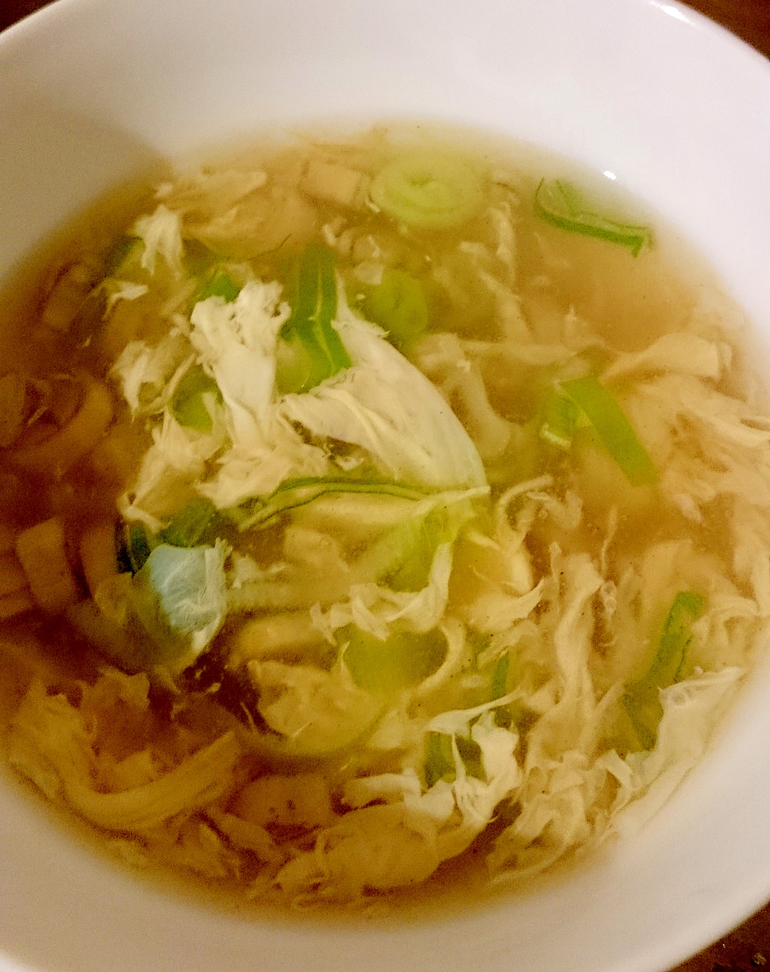 ごぼうと卵の中華スープ