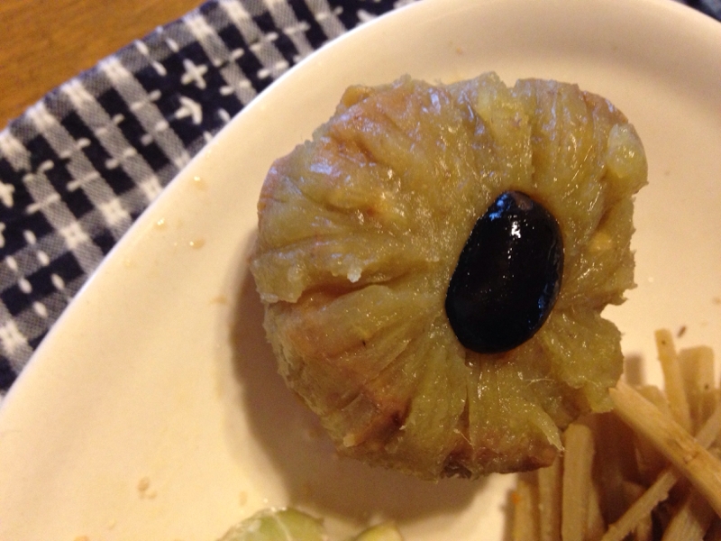 天津甘栗と焼き芋で栗きんとん。