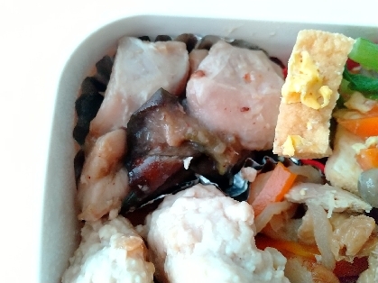 鶏もも肉で♪お弁当に詰めました♪美味しかったです！ごちそうさまです(*≧∇≦)ﾉ