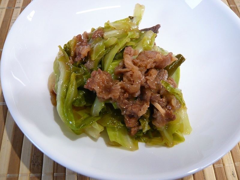 味付き牛肉の肉野菜炒め