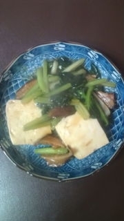 豆腐とターサイのうま煮