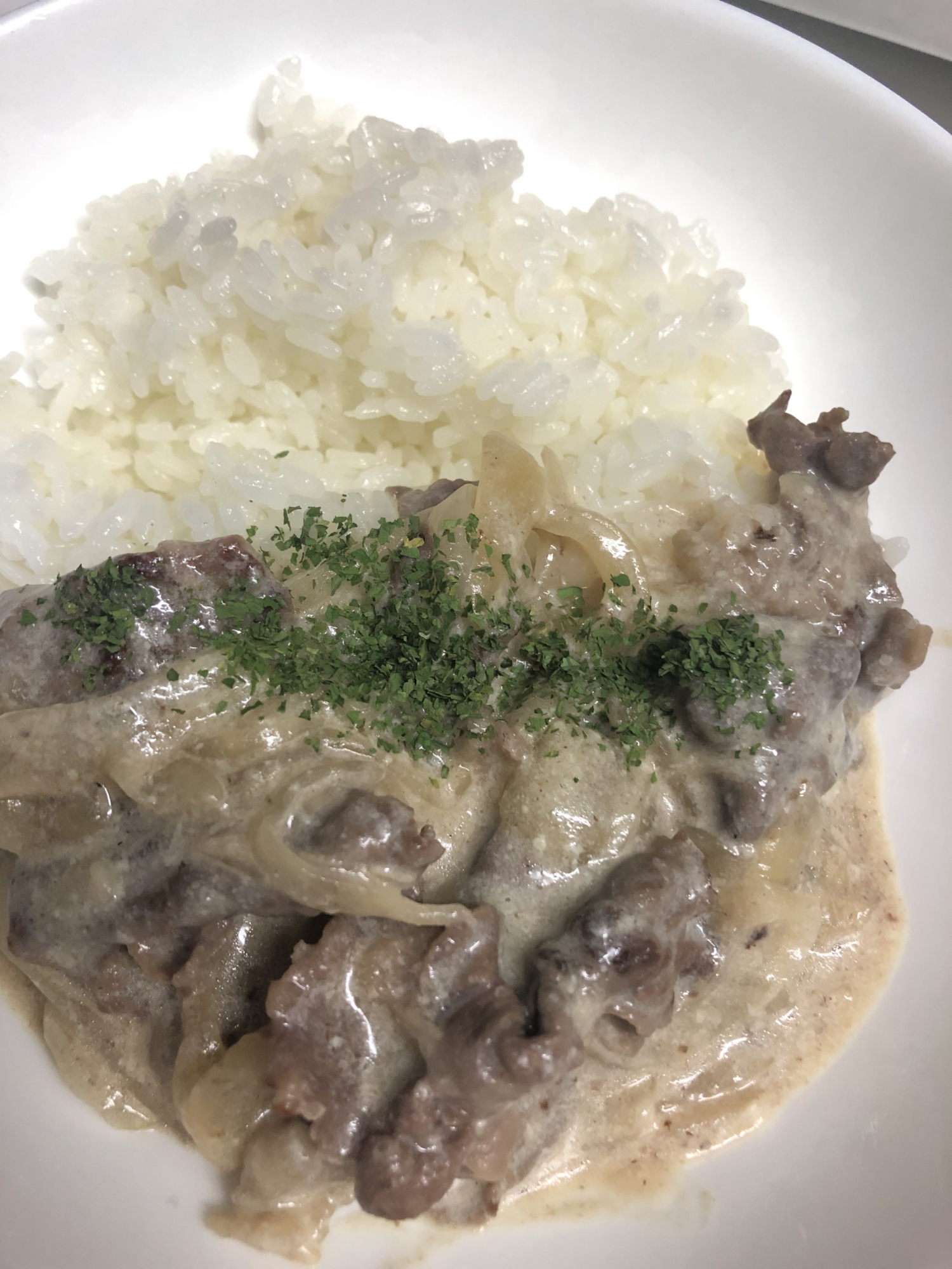 ☆簡単なビーフストロガノフ風☆