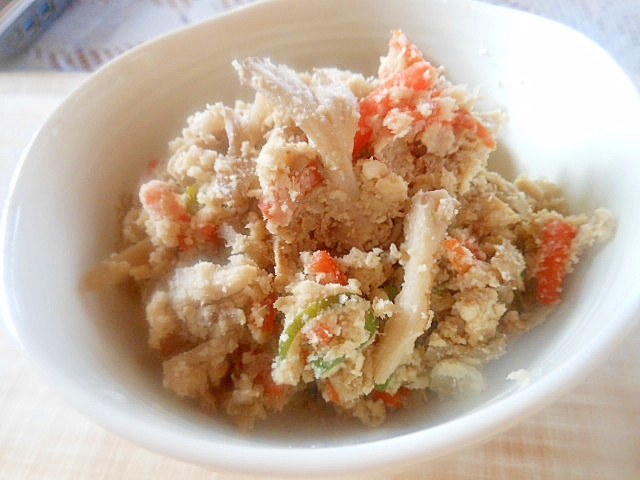 箸休めに～根菜と舞茸のおから煮