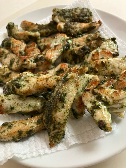 鶏むね肉の青のり風味揚げ