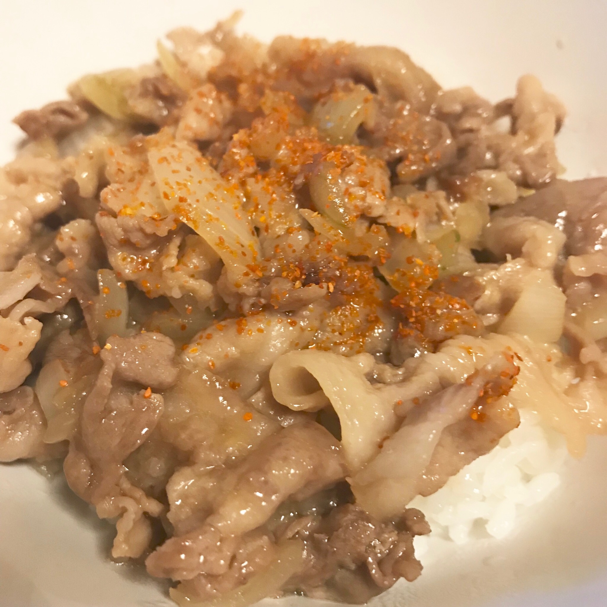 豚肉の生姜ポン酢丼ぶり