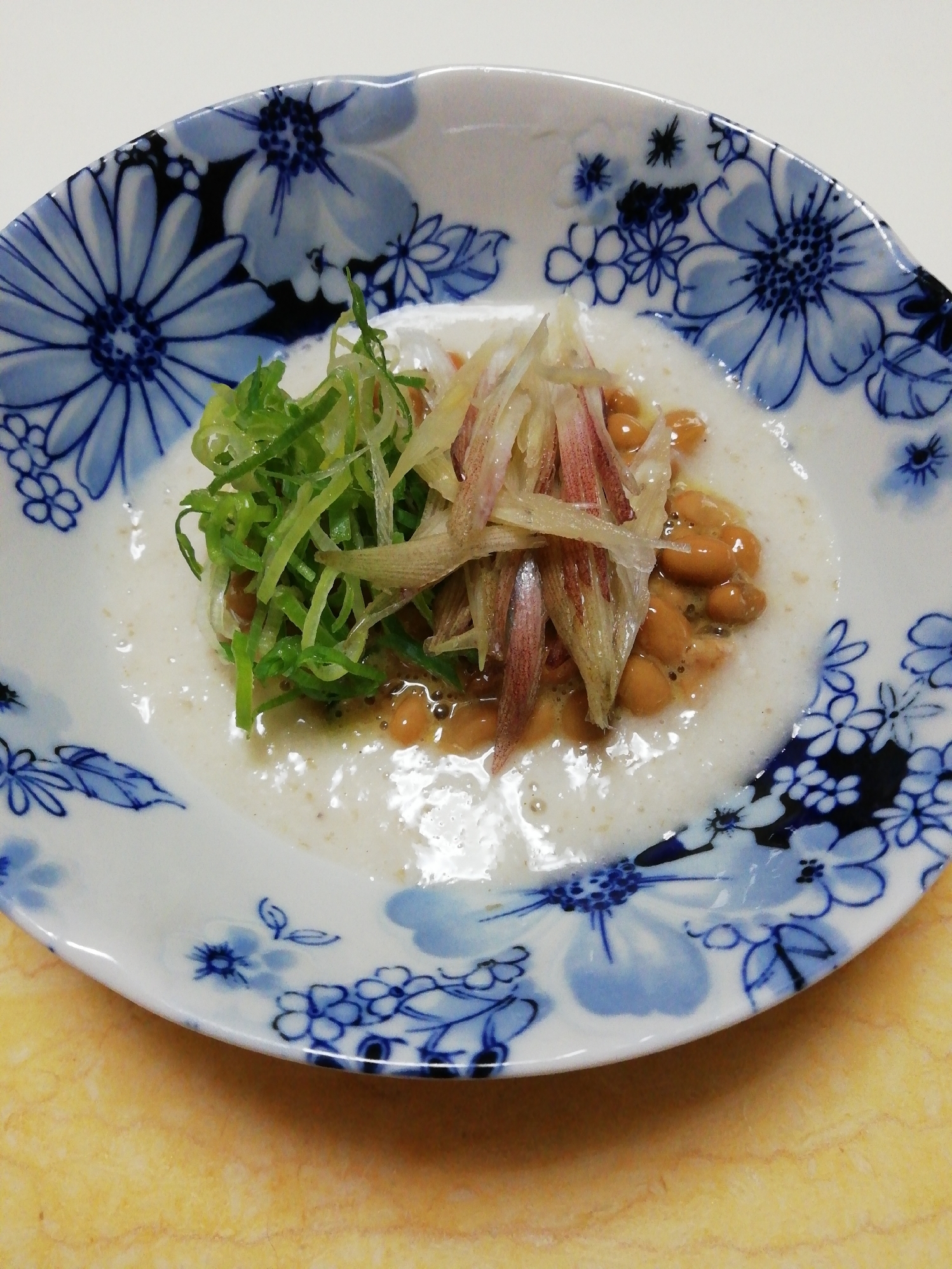 大和芋と薬味の変わり納豆